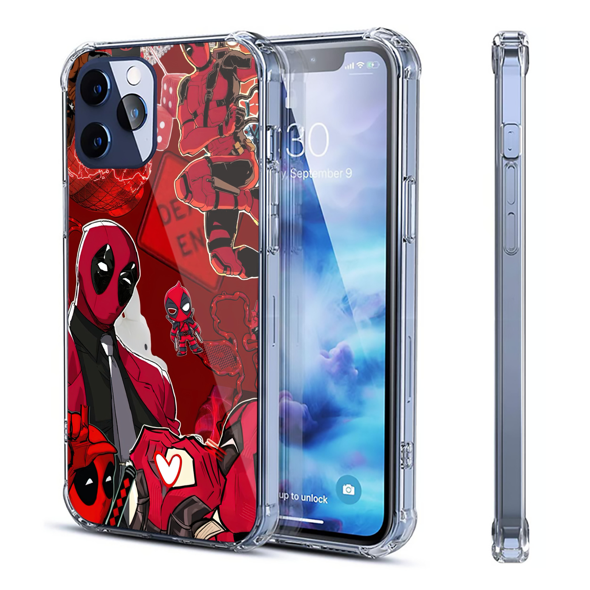 （画像用） Deadpool デッドプール 【iPhone 12シリーズ対応】透明スマホケース（クリアソフトケース）